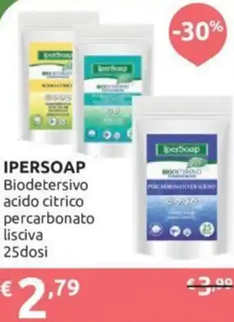 Ipersoap Biodetersivo Acido Citrico Percarbonato Lisciva 25dosi