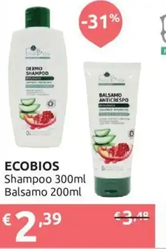 Ecobios Shampoo 300 ml, Balsamo 200 ml