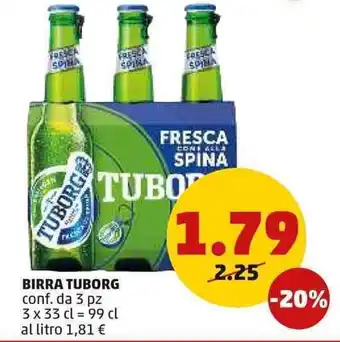 PENNY Tuborg Birra 99 cl offerta