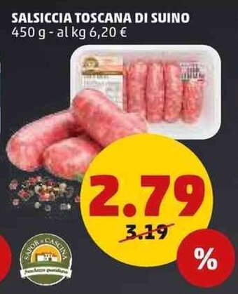 PENNY Salsiccia Toscana di Suino 450 g offerta