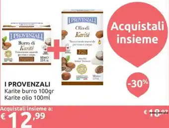 Ipersoap I Provenzali Karite Burro 100 gr Karite Olio 100 ml offerta