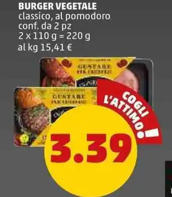 PENNY Burger Vegetale classico, al pomodoro 220 g offerta