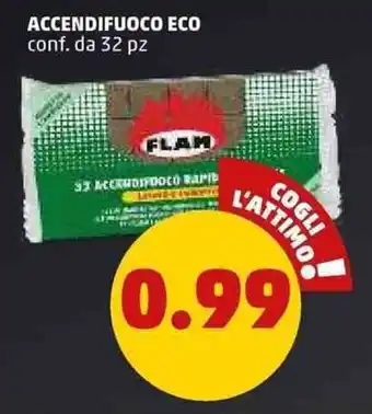PENNY Flam Accendifuoco Eco 32 pz offerta