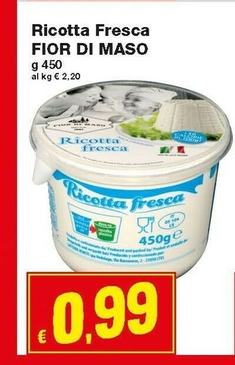 Prix Quality Fior di maso Ricotta offerta