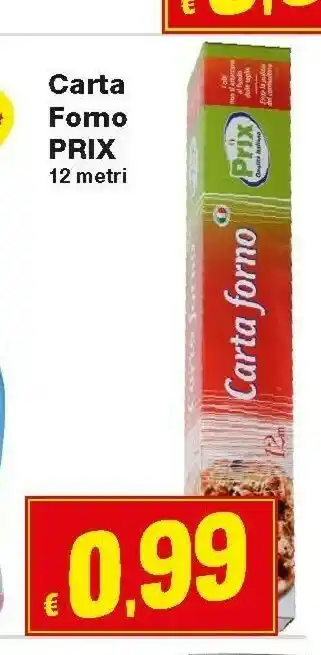 Prix Quality Carta forno offerta
