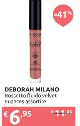 Ipersoap Deborah Milano Rossetto Fluido Velvet Nuances Assortite offerta