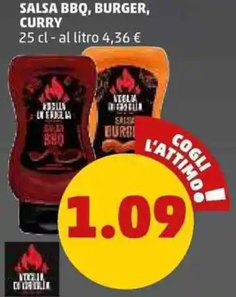 PENNY Voglia di Griglia Salsa BBQ, Burger, Curry 25 cl offerta
