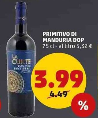 PENNY Primitivo di Manduria DOP 75 cl offerta
