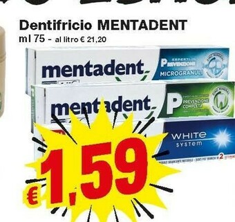 Prix Quality Mentadent Dentifricio offerta