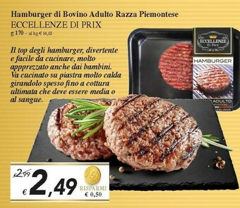 Prix Quality Hamburger offerta