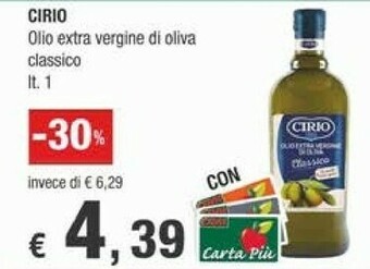 Crai Cirio Olio extravergine di oliva offerta