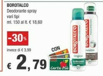 Crai Borotalco Deodorante offerta