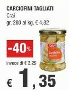 Crai Carciofini sott'olio offerta