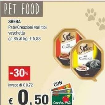 Crai Sheba Cibo per gatti offerta