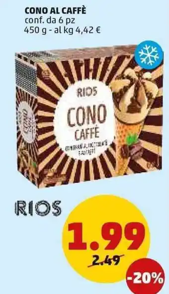 PENNY Rios Cono al Caffè 450 g offerta