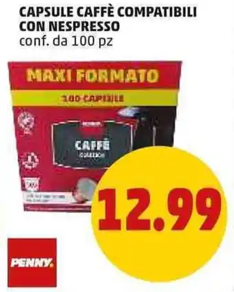 PENNY Penny Capsule Caffè Compatibili Con Nespresso 100 pz offerta