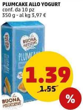 PENNY Plumcake Allo Yogurt 10 pz 350 g offerta