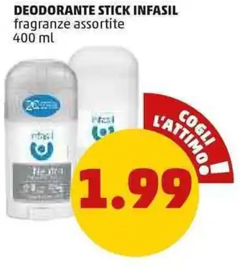 PENNY Deodorante Stick Infasil 400 ml offerta