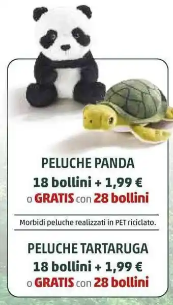 PENNY Peluche Panda e Peluche Tartaruga offerta