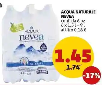 PENNY Acqua Naturale Nevea 9 L offerta
