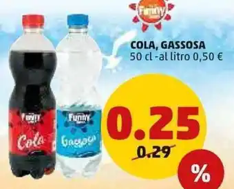 PENNY Cola, Gassosa 50 cl offerta