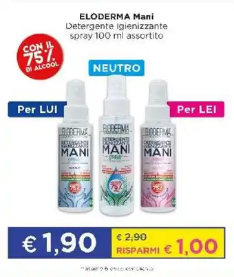 Acqua & Sapone Eloderma Mani Detergente Igienizzante spray 100 ml assortito offerta