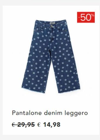 Pantalone denim leggero