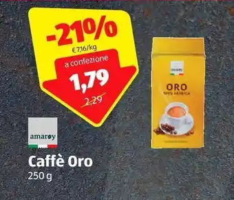 ALDI Caffè oro amaroy 250 g offerta