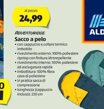 ALDI Sacco a pelo offerta