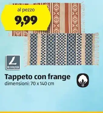 ALDI Tappeto con frange offerta