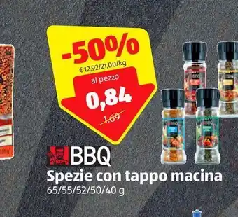 ALDI Spezie con tappo macina bbq offerta