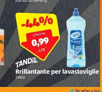 ALDI Tandil brillantante per lavastoviglie 1 l offerta