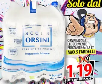 Il Genio Supermercato Orsini Acqua Leggermente Frizzante 6x 1.5 lt offerta