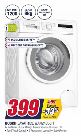 Trony Bosch Lavatrice WAN24058IT offerta
