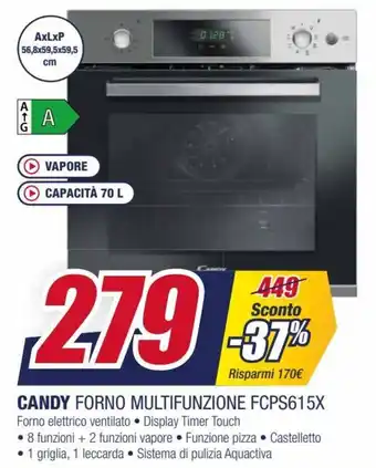 Trony Candy Forno Multifunzione FCPS615X offerta