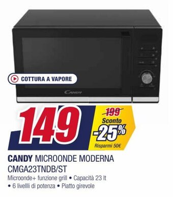 Trony Candy Microonde Moderna CMGA23TNDB/ST offerta