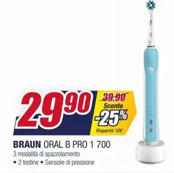 Trony Braun Oral B Pro 1 700 offerta