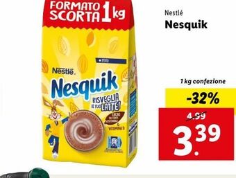 Lidl Nesquik nestlè 1kg offerta