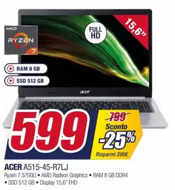 Trony Acer A515-45-R7LJ offerta