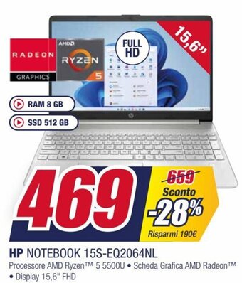 Trony HP Notebook 15S-EQ2064NL offerta