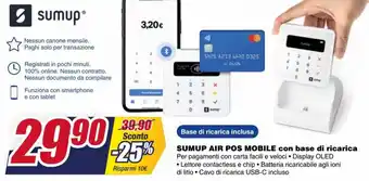 Trony Sumup Air Pos Mobile con base di ricarica offerta