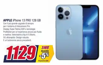 Trony Apple iPhone 13 Pro 128 GB offerta