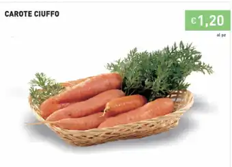 Prezzemolo e Vitale Carote Ciuffo offerta
