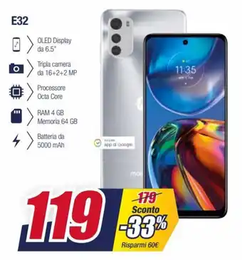 Trony Motorola E32 offerta