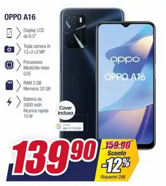 Trony Oppo A16 offerta
