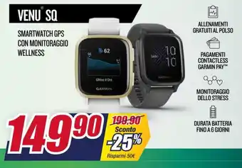 Trony Venus SQ Smartwatch GPS Con Monitoraggio Wellness offerta