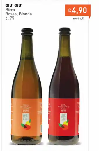 Prezzemolo e Vitale Giu' Giu' Birra Rossa, Bionda 75cl offerta