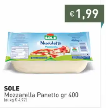 Prezzemolo e Vitale Sole Mozzarella Panetto 400gr offerta