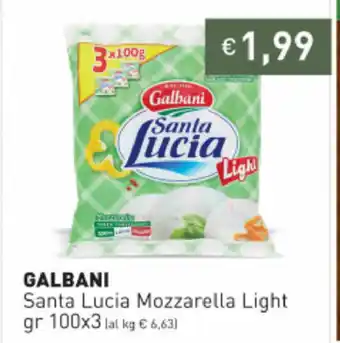 Prezzemolo e Vitale Galbani Santa Lucia Mozzarella Light 100gr x 3 offerta