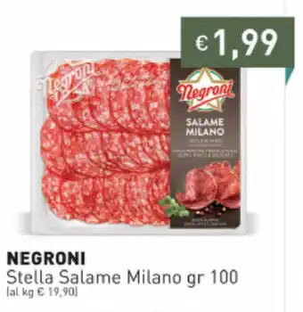 Prezzemolo e Vitale Negroni Stella Salame Milano 100gr offerta